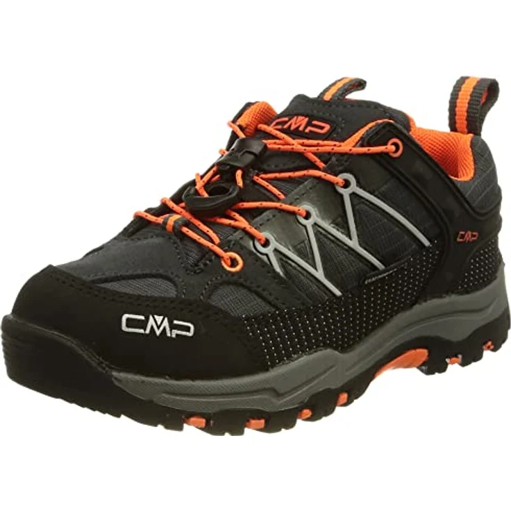 CMP Rigel Low WP, Kinder Wanderschuh in anthrazit/orange, wasserundurchlässig mit optimaler Knöchelstütze und gripstarker TPR-Sohle – Bild 1