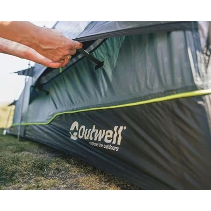 Outwell Sky 5, 5 Personen Tunnelzelt mit eingenähtem Boden, abgedunkelten Schlafkabinen und seitlichen Moskitonetzen – Bild 3