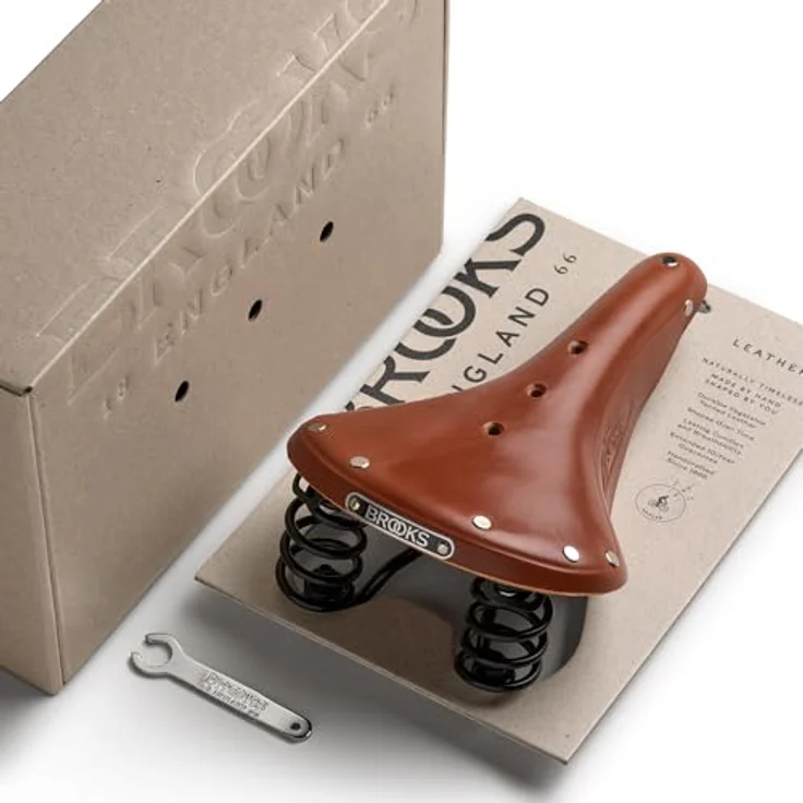 Brooks England Flyer, Velosattel mit klassischer Ledersattelform, schwarz, vorerweichter Satteldecke – Bild 8