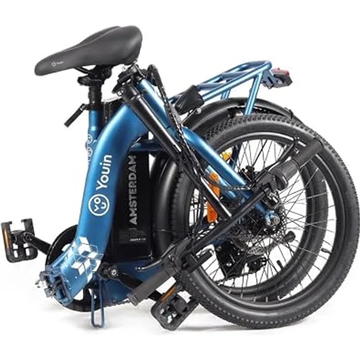 PixelPilot E-Bike Klapprad 20 Zoll, faltbares Elektrofahrrad mit 250-W-Heckmotor, 281-Wh-Akku, bis 45 km Reichweite, Shimano Altus 7-Gang, Citybike für Damen und Herren – Bild 3