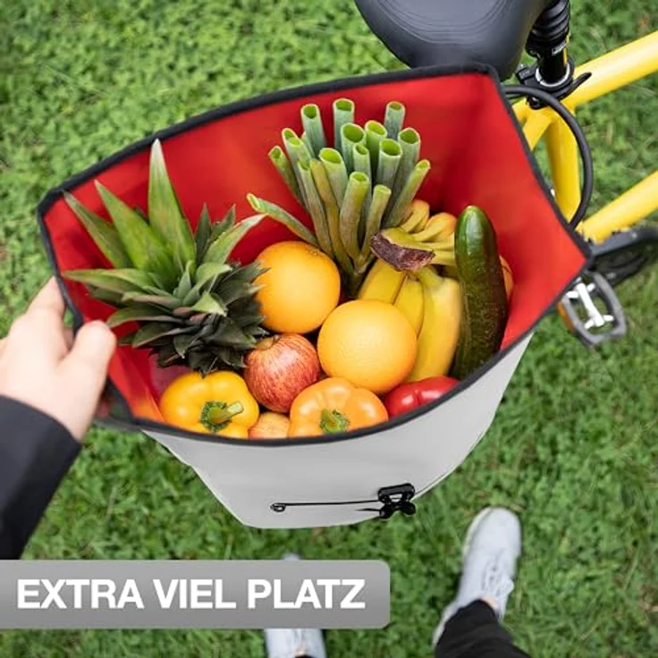 Valkental® Gepäckträgertasche ValkBasic, wasserdicht, 23-28L, abschließbar, bombenfester Sitz, große Reflektoren, langlebig – Bild 4