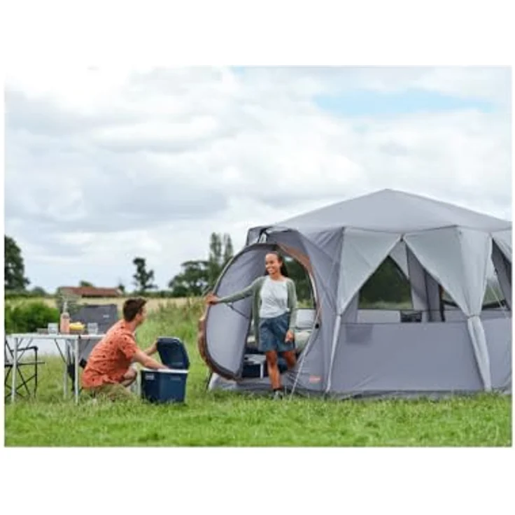 Coleman Octagon 8, Kuppelzelt für 8 Personen, grau, 2000 mm Wassersäule, inklusive Tragetasche – Bild 4