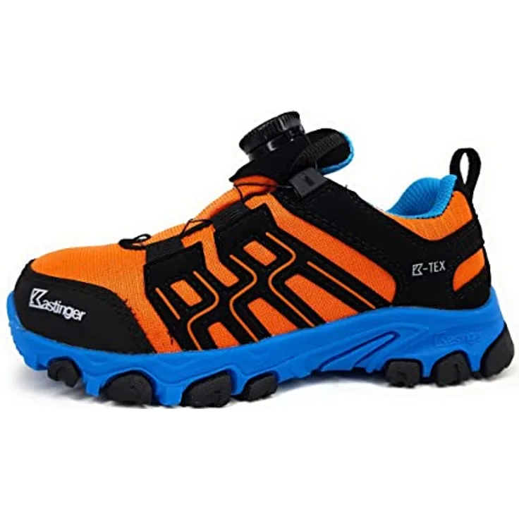 Kastinger Wanderschuhe Kunstleder/Textil, Größe 35 EU, orange, mit Drehverschluss und Gummisohle