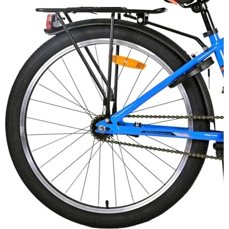 Volare Kinderfahrrad Cross 24 Zoll für Jungen in Blau, mit Handbremse und Rücktrittbremse – Bild 4