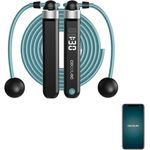 Cecotec SmartComba 3000 Connected, verstellbares 2-in-1 Springseil mit schneller 360º Rotation, 3 m PVC-Seil, APP-Verbindung, 3 Modi, LED-Anzeige