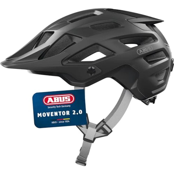 ABUS MTB-Helm Moventor 2.0, leichter All-Mountain-Helm mit guter Belüftung und Zoom Ace Verstellsystem, Schwarz, M – Bild 1