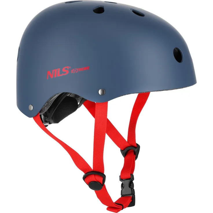 Nils Extreme MTW001-1 Helm Grau-Rot, Größe M (55-58 cm), Out-Mold-Technologie mit Anpassungsmechanismus