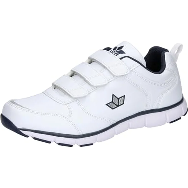 Lico Lionel V, Herren Laufschuhe mit Klettverschluss, Weiß, flexibler Gummiaußensohle und komfortablem Volltextilfutter – Bild 1