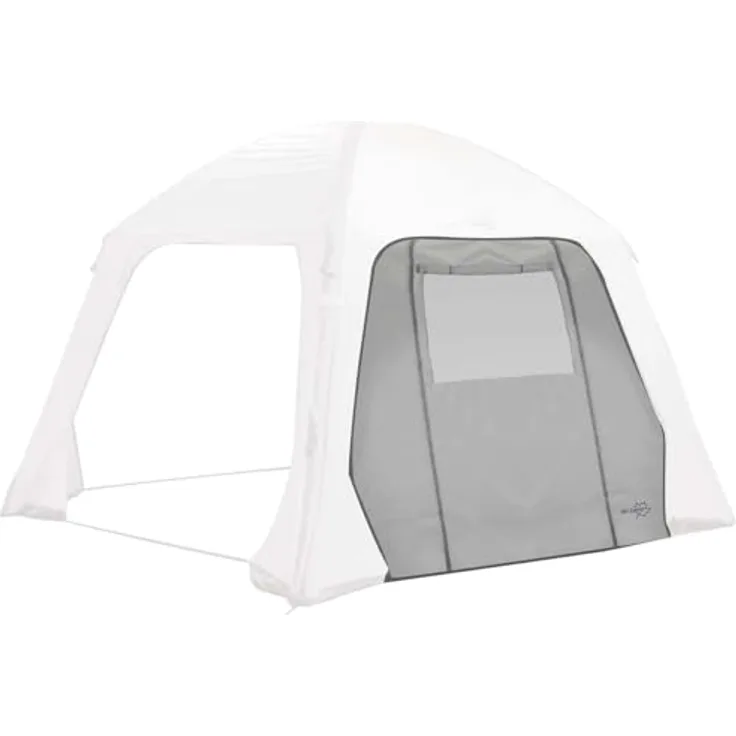 Bo-Camp Luftpavillon Seitenwand Tür & Fenster Camping Garten Pavillon Partyzelt, UV-beständig, wasserfest & feuerhemmend, 319 x 184 cm, grau