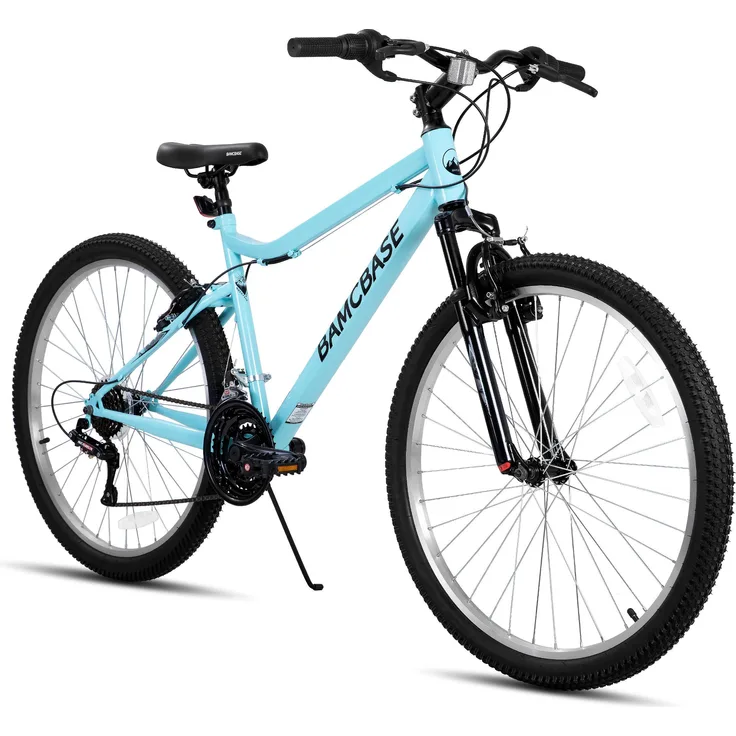 Hiland 26 Zoll Damen Mountainbike, 18-Gang Schaltung, V-Bremsen, Robustes MTB für Damen, Blau