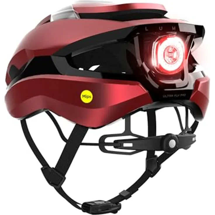Lumos Ultra Fly Pro, Velohelm (54 - 61 cm) mit MIPS, Firefly LED Licht und 14 Belüftungsöffnungen