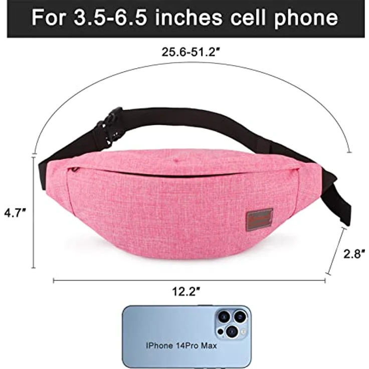 TINYAT Gürteltasche Bauchtasche, wasserfest mit verstellbaren Riemen für Outdoor Aktivitäten, grau, T201 – Bild 3