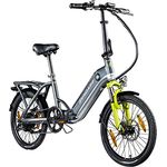 Zündapp ZT20R Ebike 20 Zoll Klapprad, 6 Gänge, für Erwachsene 145 - 185 cm, grau-grün