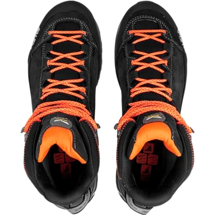 Salewa Mountain Trainer 2 Mid Gore-Tex, Herren Wanderschuhe mit 360°-Vollgummi-Schutzrand, wasserdicht, Schwarz, Größe 44 – Bild 4