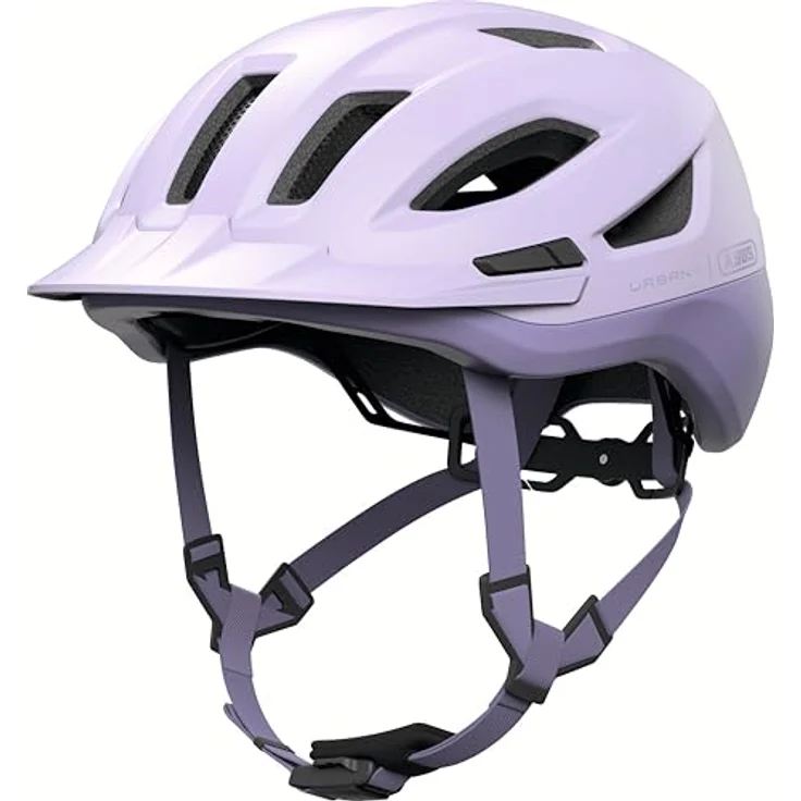 ABUS Urban-I 4.0 ACE, Fahrradhelm mit aufladbarem Rücklicht, 4 Leuchtmodi, Schirm, Zopf-Öffnung, magnetischem Verschluss, Größe M, lila – Bild 5