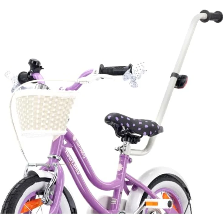 Sun Baby Heart Bike, 12 Zoll Mädchenfahrrad mit Stützrädern, lila, max. Gesamtgewicht 50 kg – Bild 4