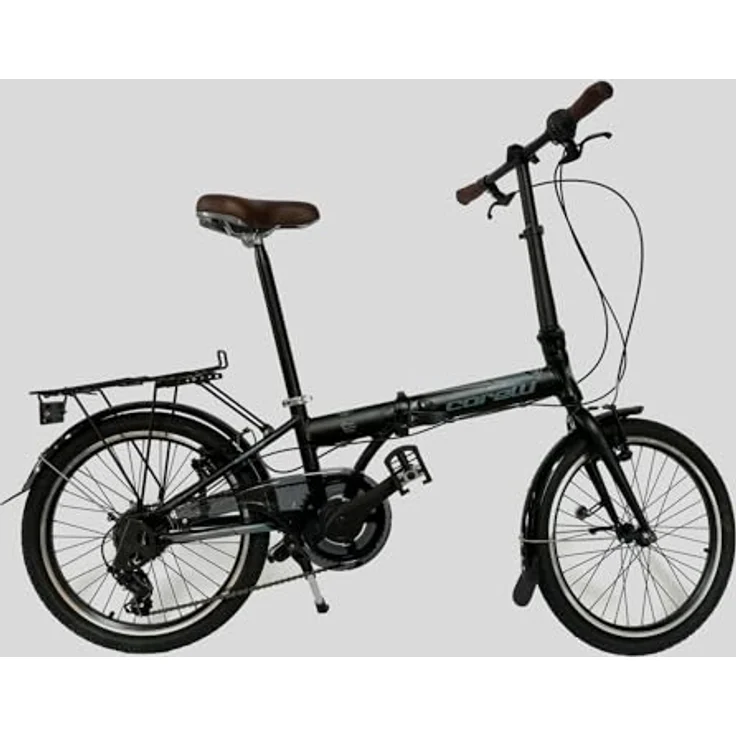 Toys Store GmbH 20 Zoll Alu Faltrad Klapprad Shimano 7Gang-Schaltung Camping Rad Klappfahrrad (Schwarz-Blau) mit Quick-Fold-System – Bild 1