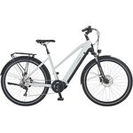 Prophete ENTDECKER 5.0 Damen Trekking E-Bike 28" – AEG 250W Mittelmotor, 220 km Reichweite, 10-Gang, Hydraulische Scheibenbremsen, LED-Beleuchtung, Integrierter Li-Ion Akku, Grau/Schwarz