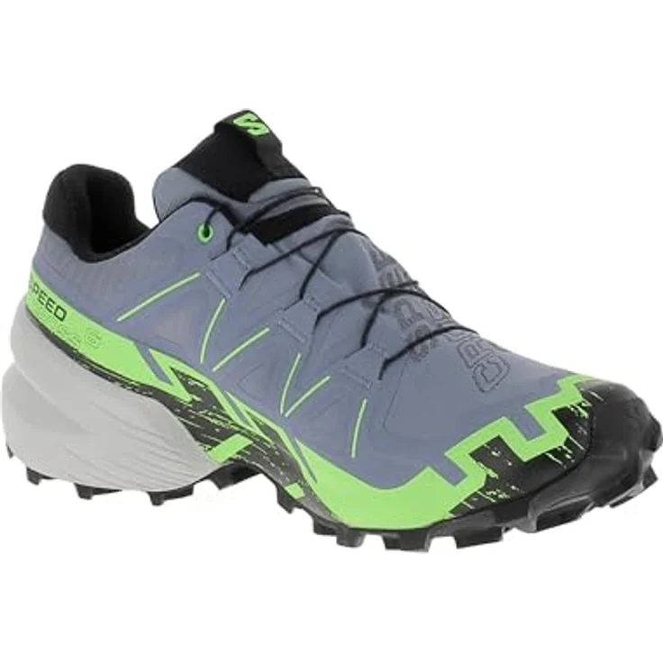 Salomon Speedcross 44 2/3, Laufschuhe mit robustem Mesh-Obermaterial und Schnellschnürung, hellgrau – Bild 4
