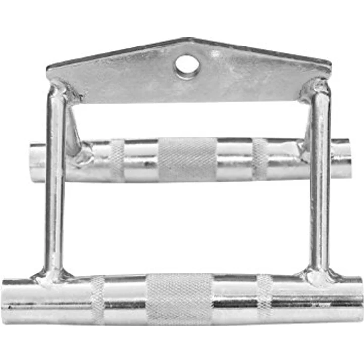Sporttrend 24® Parallegriff breit in Silber | Rudergriff Hufgriff Rückengriff Trapezgriff Dreiecksgriff Seilzuggriff Kabelzuggriff Griffe für Seilzüge Kabelzüge – Bild 2