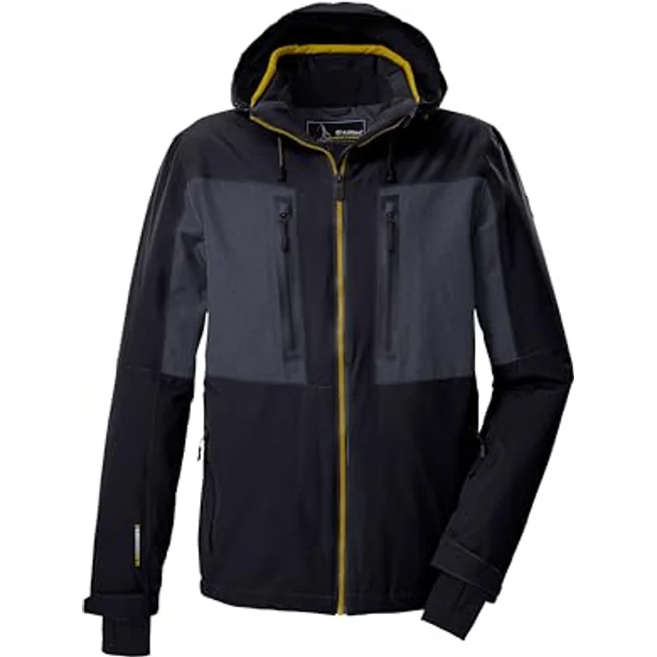 Killtec Ksw 47 Mn, Skijacke für Herren, wasserdicht und atmungsaktiv, schwarz-blau, Größe L – Bild 1