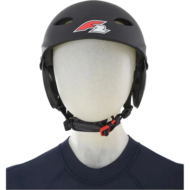 F2 Slider Water Helm, Wassersporthelm mit schlagfester ABS-Schale und Belüftungssystem, unisex schwarz, Größe L