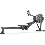 Half Human Air Rower Rudergerät, professionelle Ruderzugmaschine mit 10 Luftwiderstandsstufen, Bluetooth, 8 Programme, LCD-Display, max. Benutzergewicht 150 kg