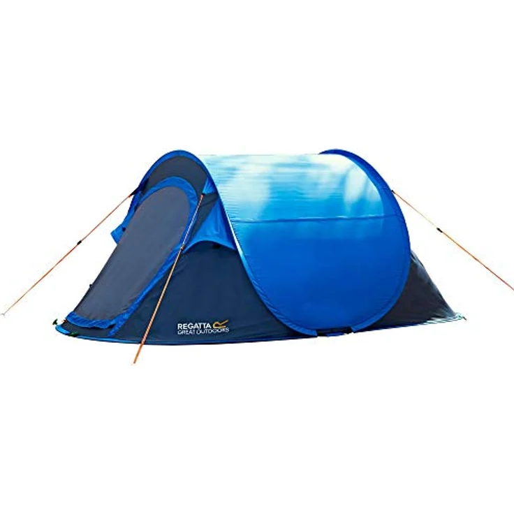 Regatta Malawi Outdoor Pop Zelt, 2 Mann Einheitsgröße Oxford Blue/Seal Grey, ideal für Festivals und Wochenend-Camping – Bild 1