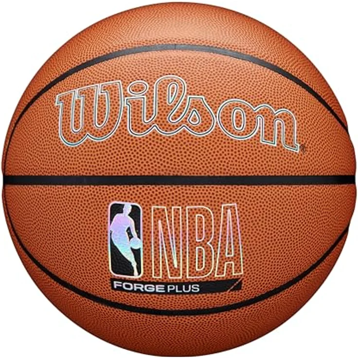 Wilson NBA Forge Plus Basketball, Indoor/Outdoor, Kastanie, Größe 7, Dual Depth Technologie, Allwetterball mit exzellenter Haltbarkeit – Bild 1