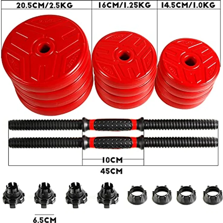 CCLIFE Hanteln Set 2er Kurzhanteln 20 30 40kg Hantelset professionell Dumbbell ohne Verbindungsstahlrohr Gewichten-ZERRO – Bild 4