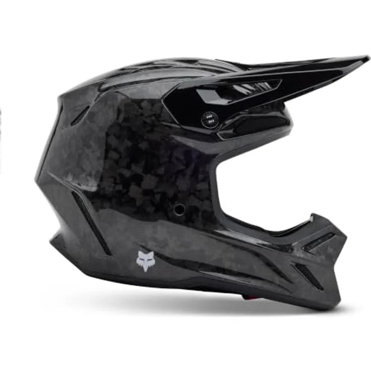 FOX V3 RS Carbon Solid MIPS Motocross Helm, schwarz, mit Karbonfaserschale und MIPS-System, Größe S (55/56) – Bild 3
