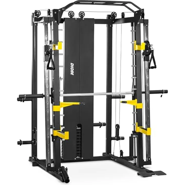 Dione S2 Smith-Machine Kabelkreuz Homegym ProLine - 50kg Gewicht - Erweiterbar, Pulverbeschichtet