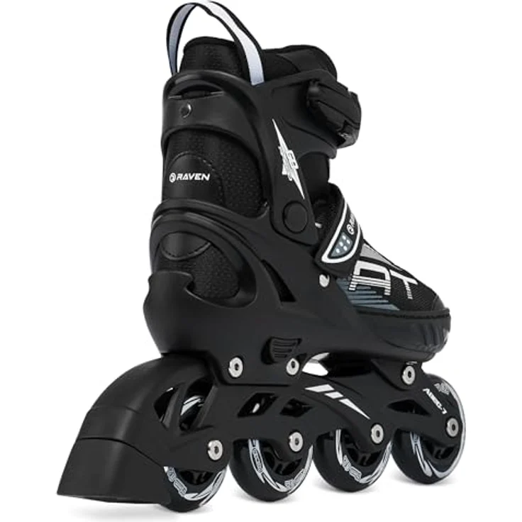 RAVEN Profession 2in1 Schlittschuhe Inlineskates, verstellbar für Kinder und Erwachsene, schwarz, Größen 38-42 (25cm-27,5cm), inkl. Kufenaufsatz – Bild 3