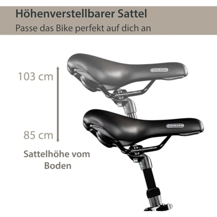 AGON Aurora E Bike Citybike 28 Zoll Elektrofahrrad 250W Motor bis 115 km 3 Gang 10,4 Ah Lithium Ionen Akku Gepäckträger Damen und Herren 150-175 cm (telegrey, 48 cm) – Bild 5