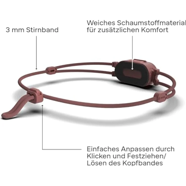 Silva Smini Fly, LED Stirnlampe wiederaufladbar mit 250 Lumen, Rotlichtfunktion, 3 Helligkeitsstufen, IPX5 wasserdicht, USB-C, 38 Gramm, Batterieanzeige – Bild 5