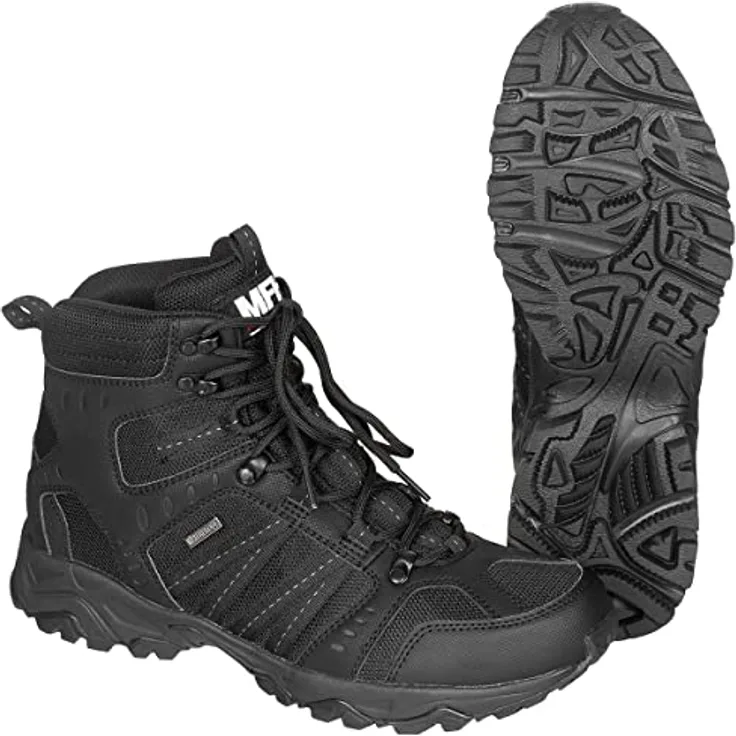 MFH Einsatzstiefel Tactical, wasserdicht und atmungsaktiv, schwarz, Größe 44