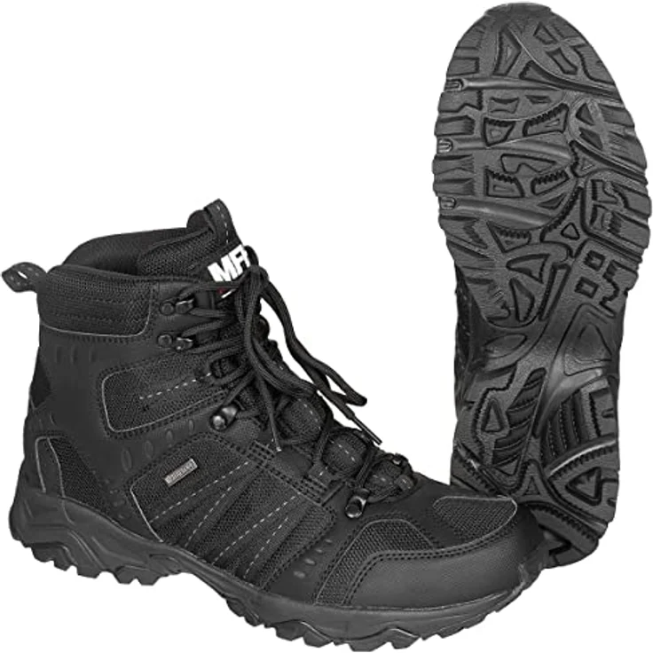 MFH Einsatzstiefel Tactical, wasserdicht und atmungsaktiv, schwarz, Größe 44 – Bild 1