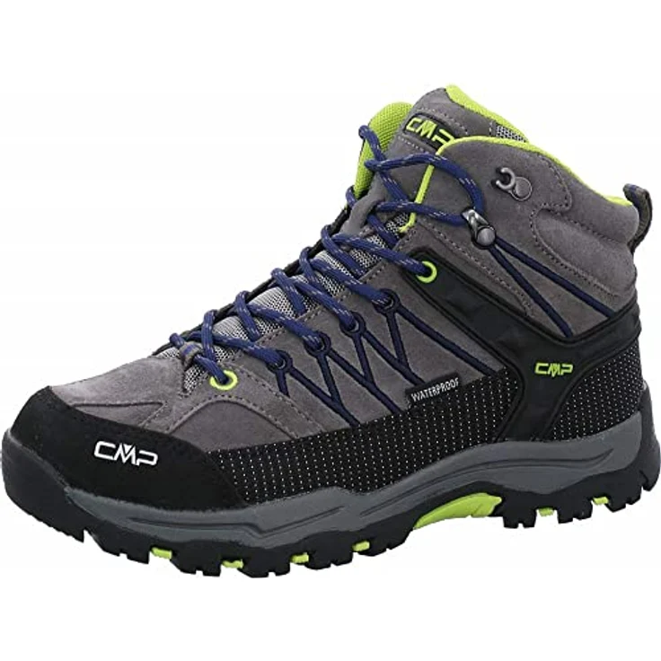 CMP Rigel Mid Trekking, Wasserdichte Wanderschuhe aus Veloursleder/Textil für Kinder, hervorragender Tragekomfort, Schnellschnürsystem – Bild 1