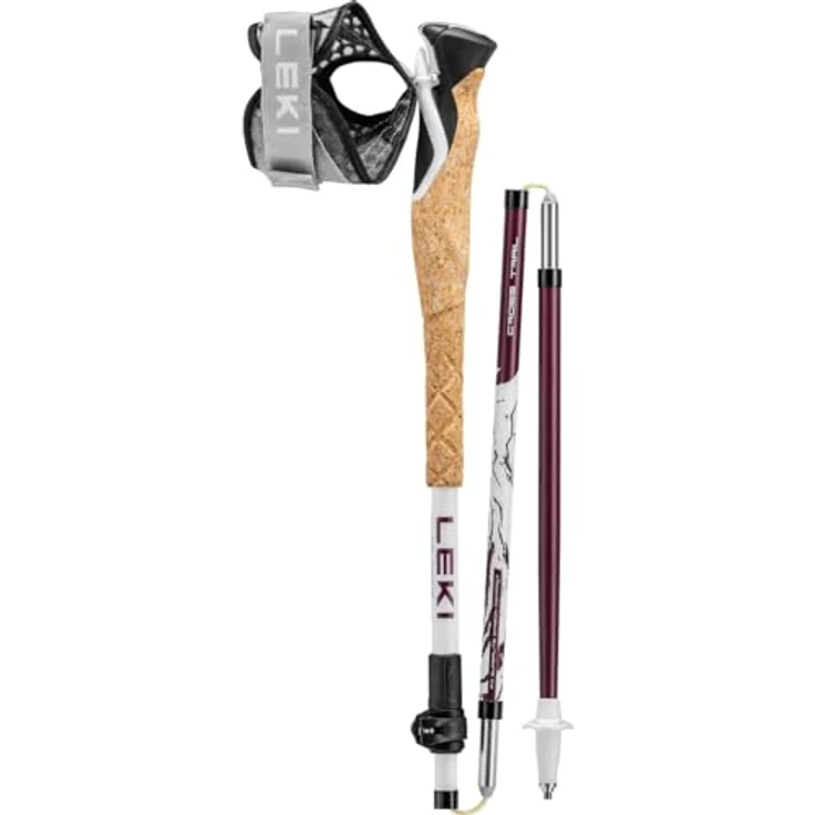 LEKI Cross Trail FX Superlite Compa 100 - 120, Wanderstöcke in White-ferra-Black – Bild 2