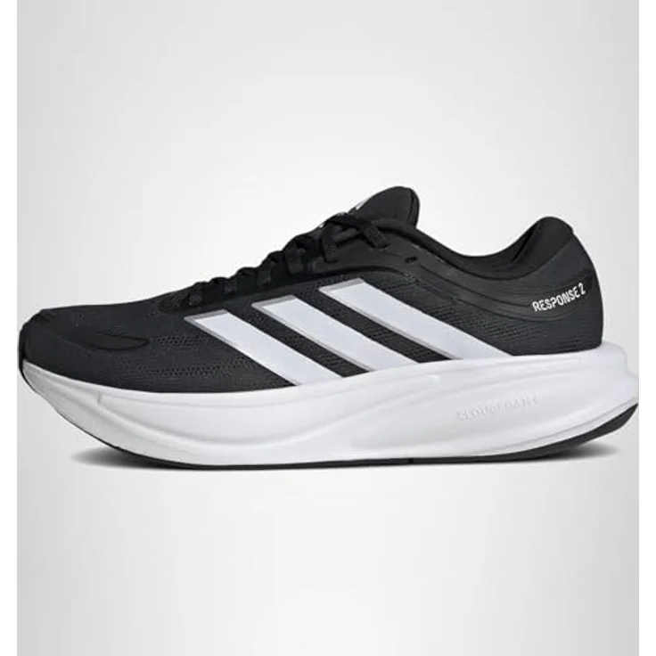 Adidas Response 2 Laufschuhe Herren, 44,5, atmungsaktiv, Core Black/Ftwr White/Matte Silver, hohe Dämpfung, neutraler Stabilitätsgrad – Bild 8