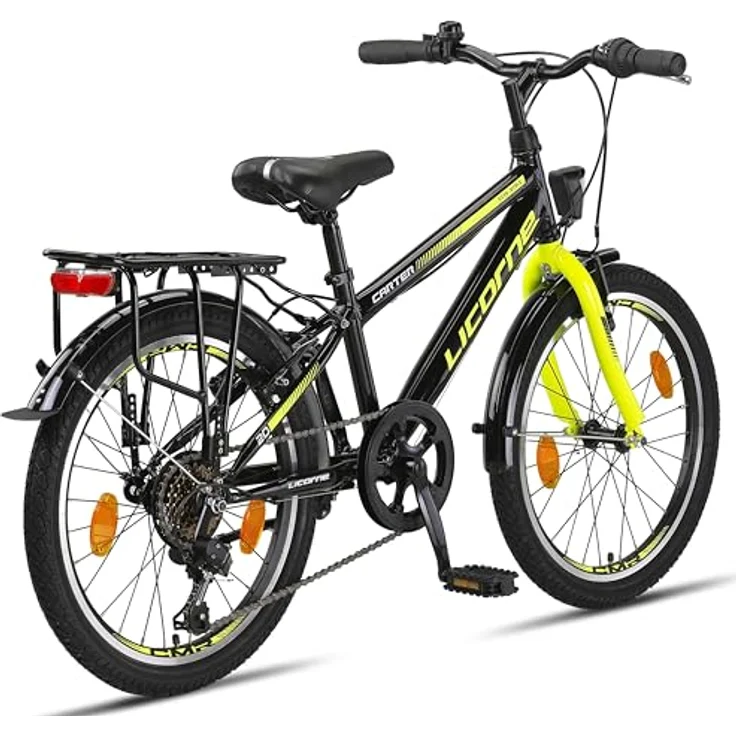 Licorne Bike Carter Premium Mountainbike für Kinder, 20 Zoll, 6 Gang Kettenschaltung, Vorder- und Hinterbeleuchtung, blau – Bild 9