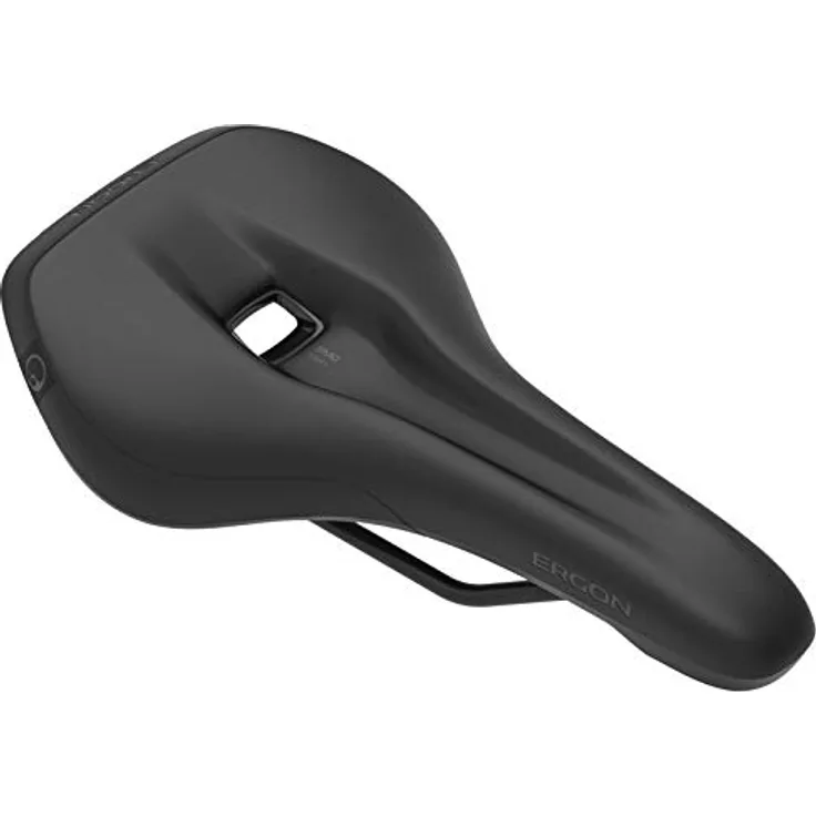 Ergon SMC Men, MTB Velosattel mit orthopädischem Komfortschaum und Entlastungskanal, schwarz