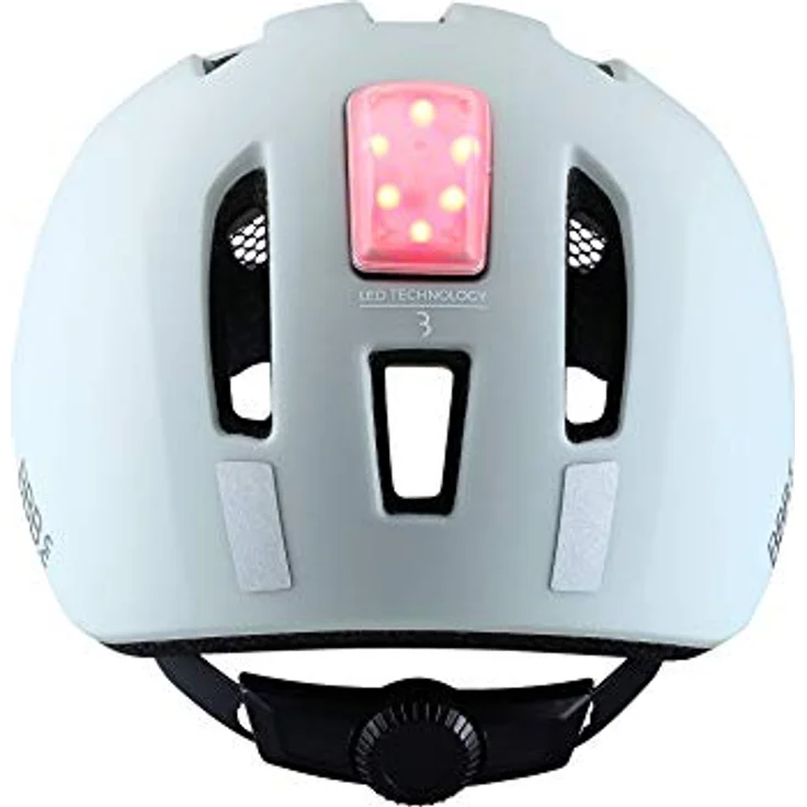 BBB Cycling BBB Helme Grid M, Fahrradhelm für City- und E-Bike mit 10 Luftschlitzen, LED-Rücklicht und reflektierenden Elementen, matt grau, 52-58 cm – Bild 3