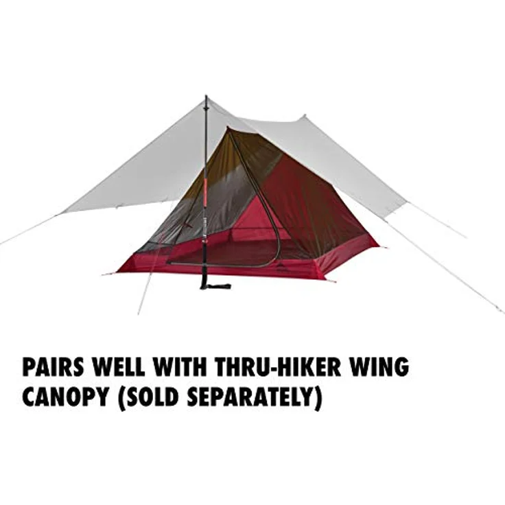 MSR Thru-Hiker Mesh House 2 Ultraleichtes Netz-Rucksackzelt, Rot, 2 Person – Bild 2