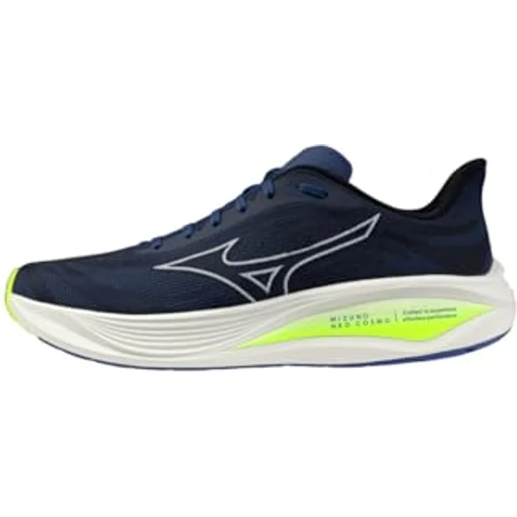 Mizuno Neo Cosmo, Laufschuhe mit MIZUNO ENERZY NXT Dämpfung, Estate Blue/White/Lightning Yellow, Größe 42.5 – Bild 2
