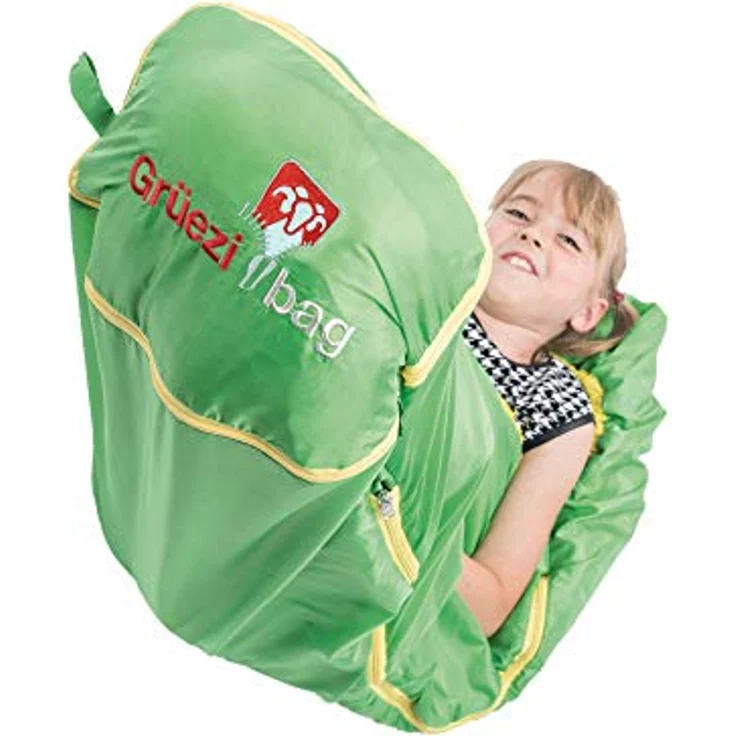 Grüzi-Bag Kids Grow Colorful Gecko Green, mitwachsender Mumienschlafsack für Körpergrößen 100-150 cm, 1000g, raschelfrei, inkl. Kompressionssack – Bild 3