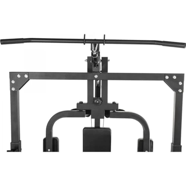 GORILLA SPORTS® Kraftstation - Verstellbar, mit Hantelbank, Latzug, Butterfly, Beincurl, Curlpult, aus Stahl, Schwarz - Multifunktionale Fitnessstation für Zuhause – Bild 4