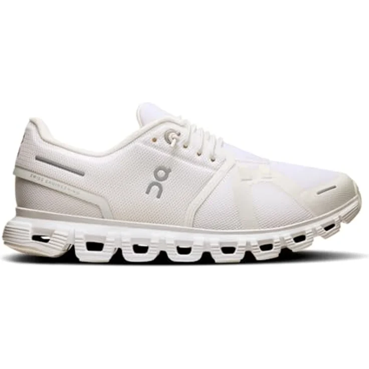 On Running Cloud 6, Damen Laufschuhe mit CloudTec-Dämpfung und atmungsaktivem Obermaterial, Weiss, Gr. 38.5 – Bild 2