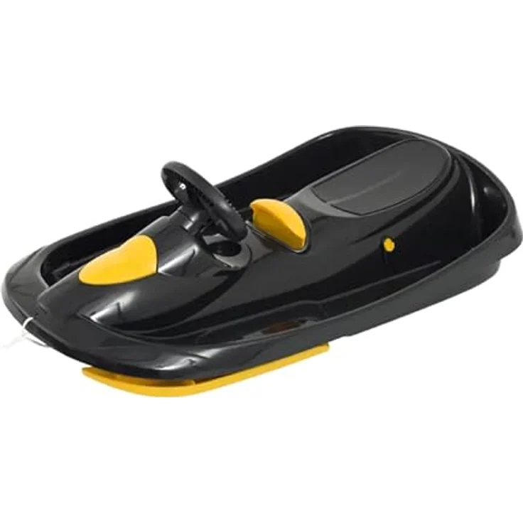 Hamax SNO Action Lenkschlitten, kältebeständiges Polyethylen, 95 cm, CE-zertifiziert, belastbar bis 80 kg, präzise Lenkung, inkl. Zugseil – Bild 1