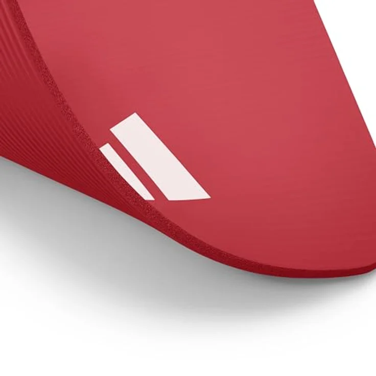 adidas Performance Fitnessmatte, 10mm, rot, rutschfest mit geriffelter Unterseite für optimale Stabilität – Bild 7